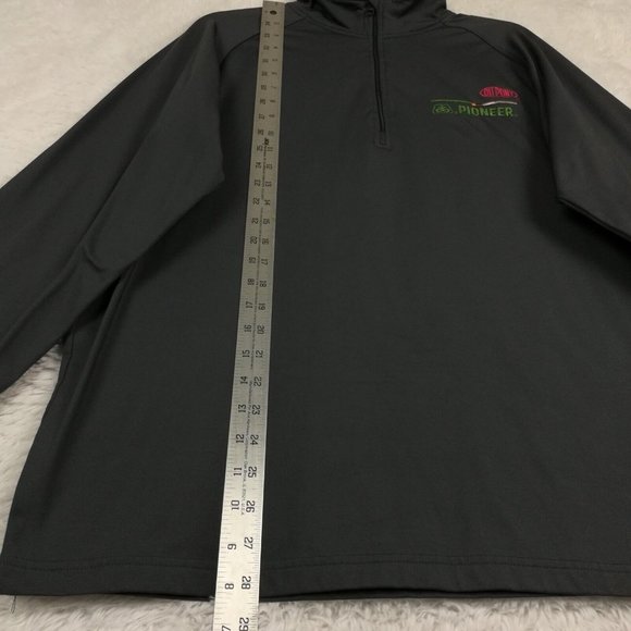 Pioneer Sport Tek Mens Sweatshirt Gray Lightweight 1/2 Zip Pullover Logo L - Picture 3 of 12